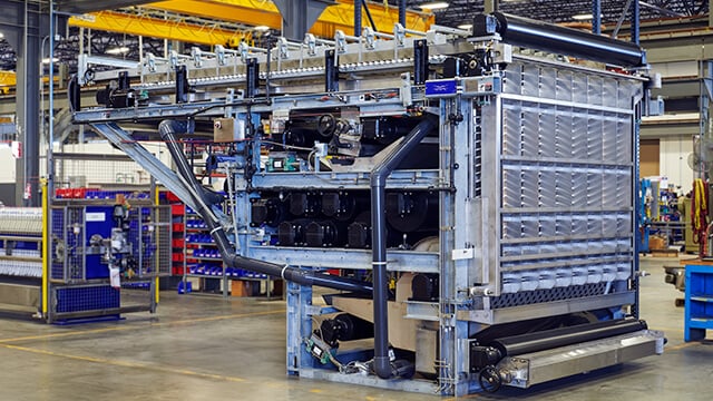 filtre-presse à bande de déshydatation de boues industrielles  après reconstruction