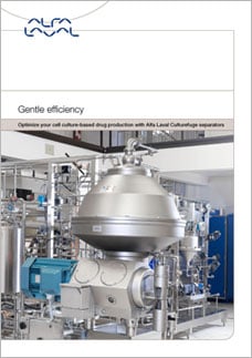 Brochure about optimizing cell culture-based production by Alfa Laval Culturefuge separators